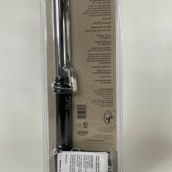 Conair Instant Heat Curling Iron Black 1-Inch 60 S - Picture 2 of 5